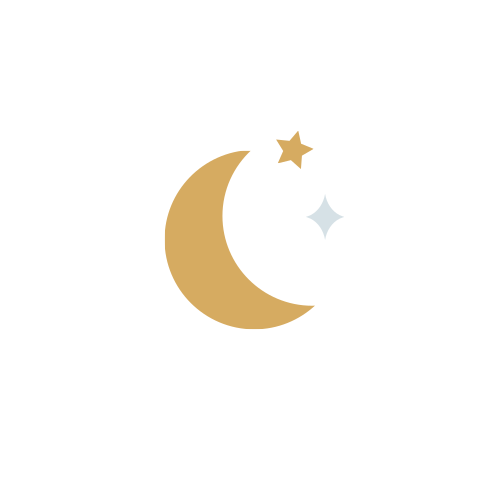 Sluitsticker wit Boaz maan ster goud