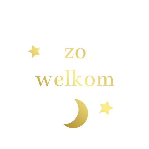 Rond label voor bij geboortekaartje - goudfolie en gaatje - 16 stuks