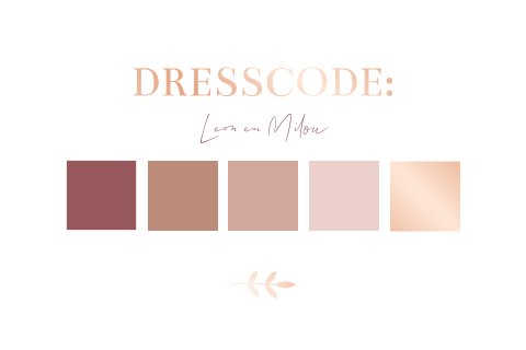 Dresscode kaartje kleuren Bohemian Love