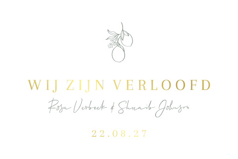Verlovingskaart italian vibes goudfolie