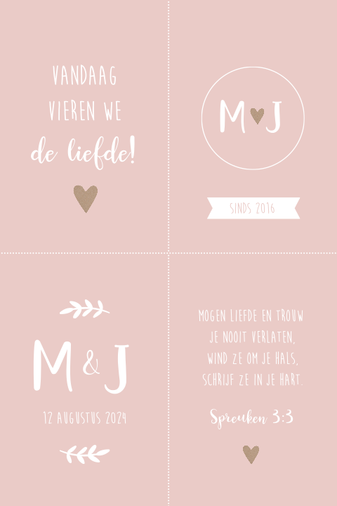 DIY labels met tekst of trouwlogo 4 stuks