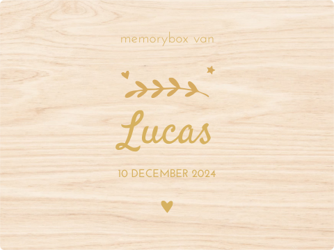 Memory box baby geboortekaartje Lucas 
