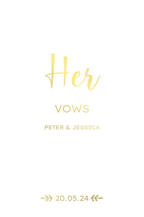 Geloftenboekje bruiloft Shining Love HER