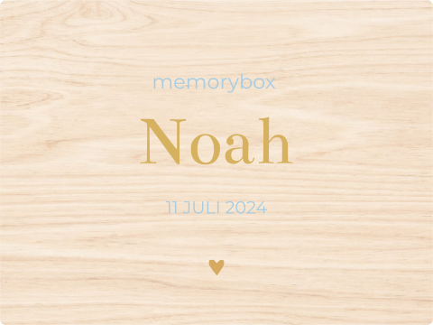 Memory box baby geboortekaartje Noah