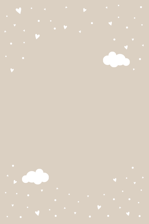 Geboortekaartje kalkpapier achterkaart beige wolkjes