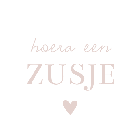 Sluitsticker geboortekaartje Viv hoera zusje
