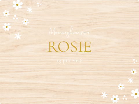 Memory box baby geboortekaartje Rosie
