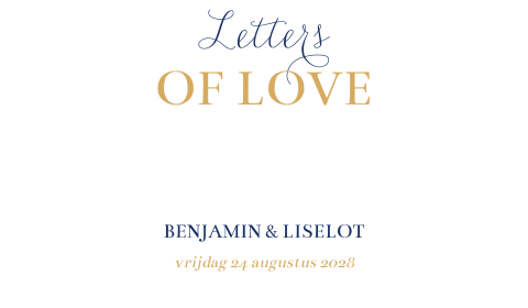 Enveloppenkist bruiloft wit Classic Blue
