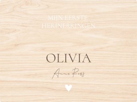 Memory box baby geboortekaartje Olivia
