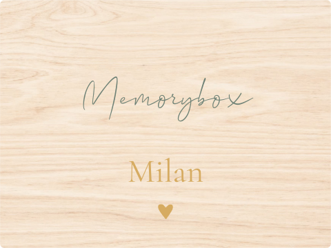Memory box baby geboortekaartje Milan