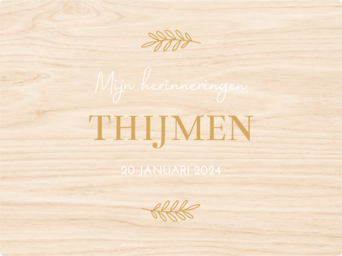 Memory box baby geboortekaartje Thijmen