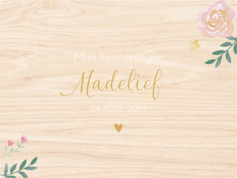 Memory box baby geboortekaartje Madelief