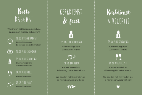 DIY dagprogramma voor daggasten met tijdlijn en 3 iconen