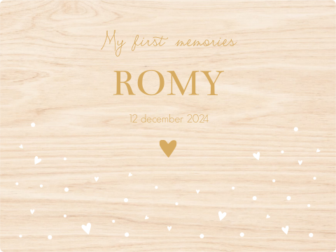 Memory box baby geboortekaartje Romy