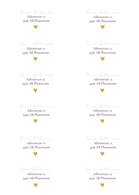 Adresstickers geboortekaartje Jacky