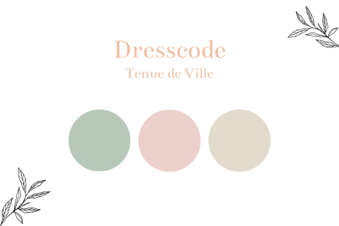 Dresscode kaartje Classic leaves