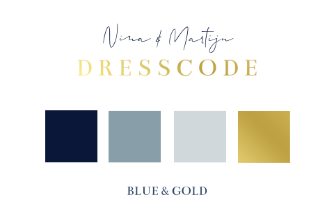 Dresscode kaartje Something Blue