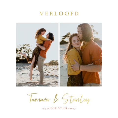 Verlovingskaart foto italian boho