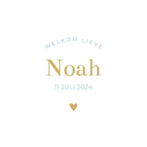 Raamsticker rond 60 cm Noah klassiek blauw