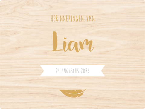 Memory box baby geboortekaartje Liam