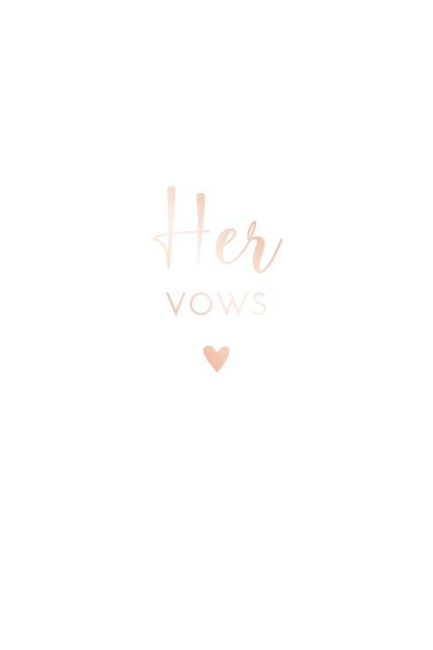 Geloftenboekje bruiloft romantisch rosefolie her vows