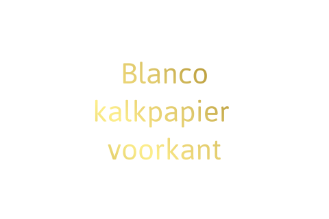 Blanco liggende kalkpapier kaart als voorkant van trouwkaart