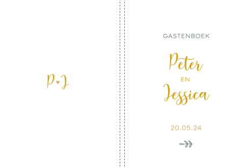 Gastenboek bruiloft staand sierlijk Shining Love