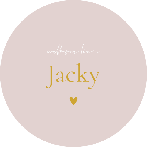 Raamsticker rond 60 cm Jacky roze