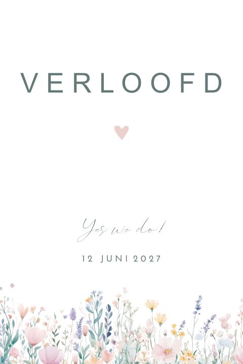 Verlovingskaart Blooming Love