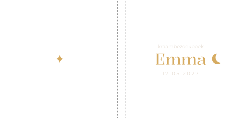 Kraambezoekboek geboortekaartje Emma neutraal wit