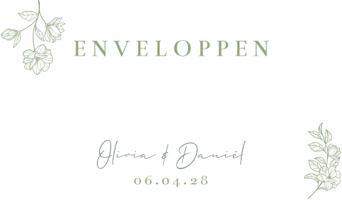 Enveloppenkist bruiloft wit Garden Flowers