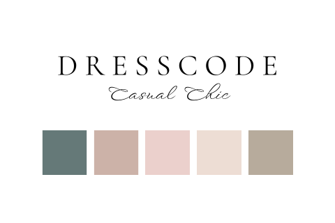 Dresscode kaartje met kleuren klassiek zwart