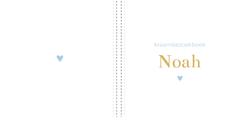 Kraambezoekboek geboortekaartje Noah wit