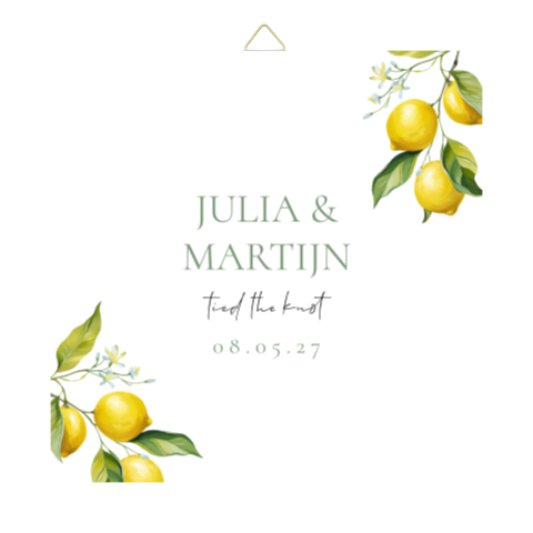 Tegeltje trouwhuisstijl Lemon Love