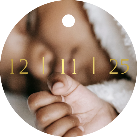 Label | Rondje met foto folie