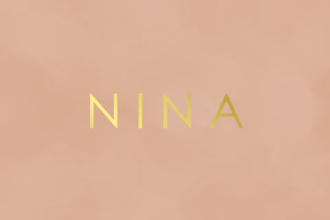 Geboortekaartje Minimalistisch Peach Naam Goudfolie