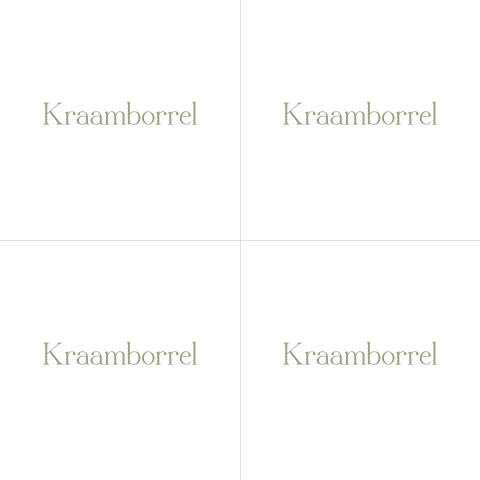 Kraamborrel Kaartje Vierkant