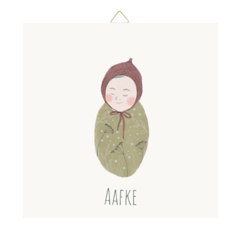 Tegeltje Baby in doek