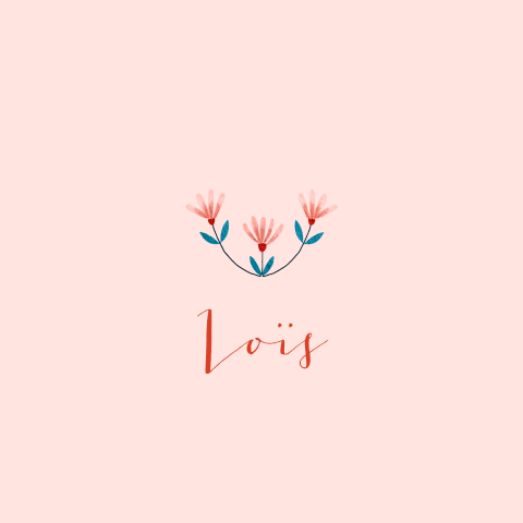 Minimalistisch, lief kaartje met bloemetjes