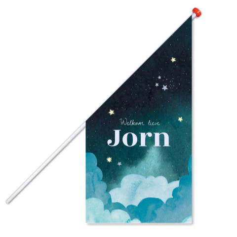Geboortevlag Jorn  |  Dromerige sterrenhemel