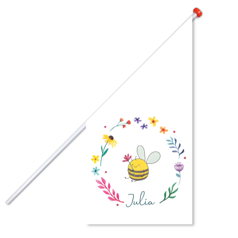 Geboortevlag Julia  |  Bijtje in de bloemen