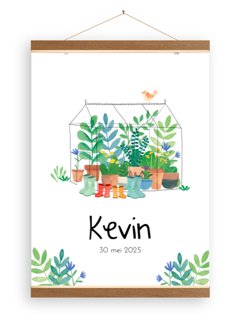 Canvas poster | Kas vol plantjes