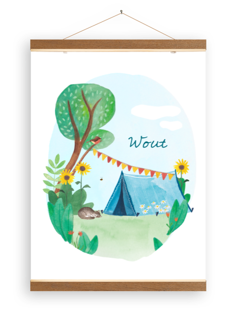 Canvas poster | Tentje in de natuur