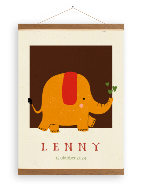 Canvas poster | Retro olifant