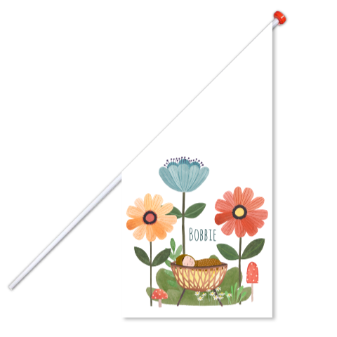 Geboortevlag Bobbie  |  Wiegje tussen de bloemen