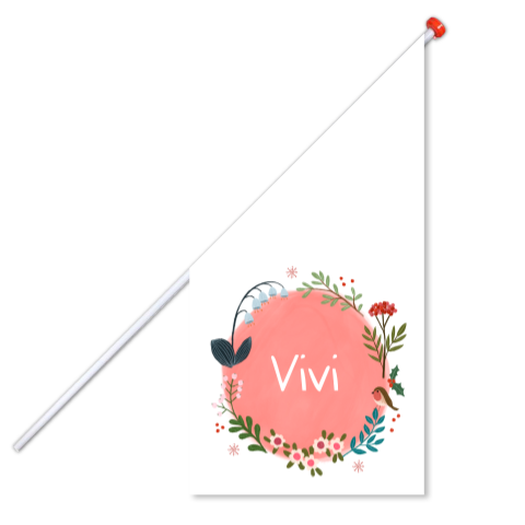 Geboortevlag Vivi  |  Winter cirkel