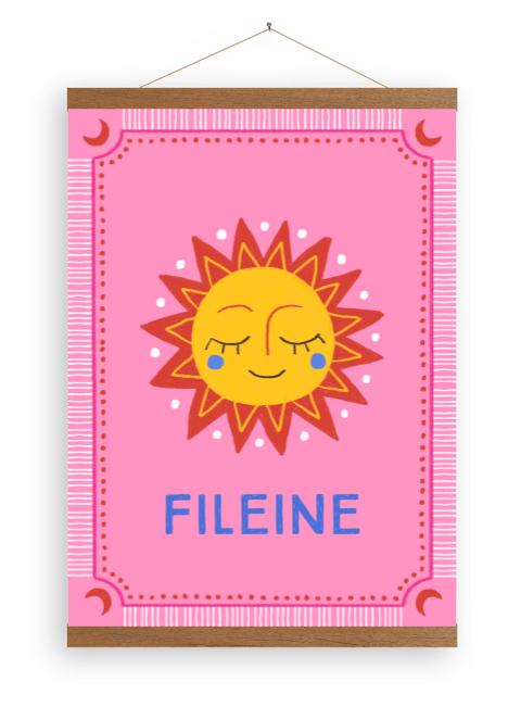 Canvas poster met houten latjes - Fileine