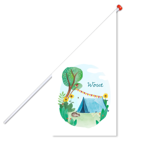 Geboortevlag Wout  |  Tentje in de natuur