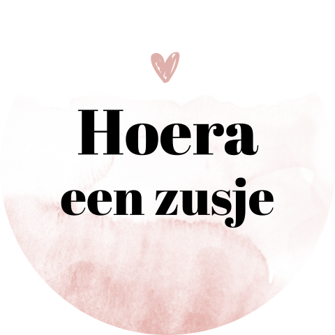 Sluitsticker Hoera een zusje