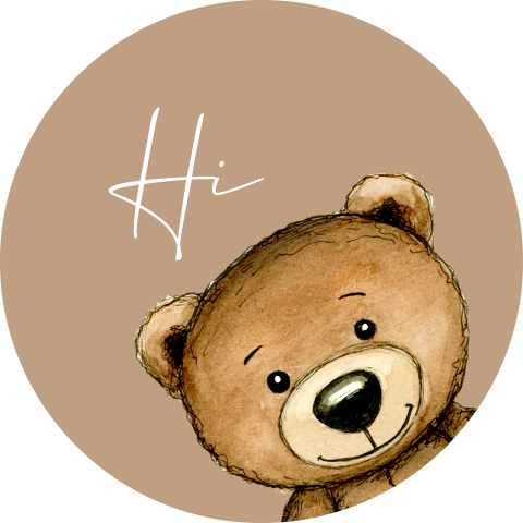 Sluitsticker Teddybeer
